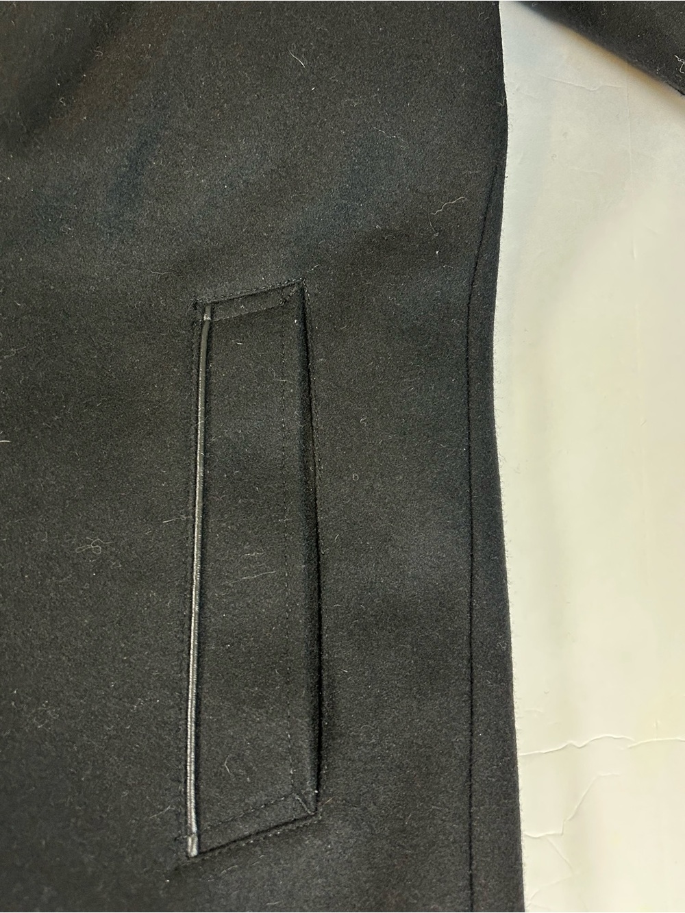 Cole Haan Men's Black Single-Breasted Wool Blend Pea Coat - Picture 2 of 11